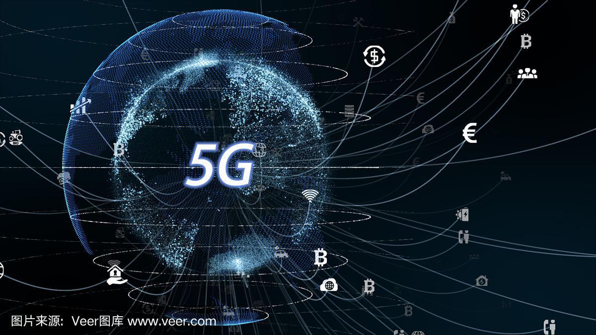 5g和ai技术,全球通信网络概念